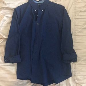 Navy blue checkered Chaps Buttown Down